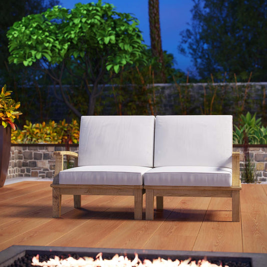 kitchen and dining room sets | CasaFoyer Marina Teak Wood Outdoor Patio Furniture Sofa Sectional Set | Ultimate Luxury, Durable & Weatherproof | Includes Left-Arm and Right-Arm Sofas | casafoyer.myshopify.com