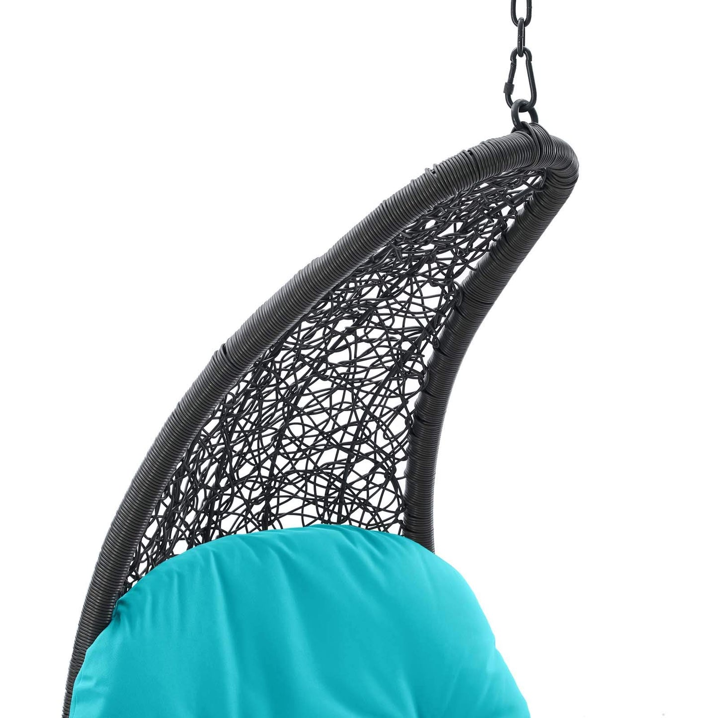 executive chairs | CasaFoyer Landscape Outdoor Patio Hanging Chaise Lounge Swing Chair | Light Gray/Tan Synthetic Rattan | All-Weather Polyester Cushion | Sturdy Metal Hanging Chain | 264 lbs Capacity | casafoyer.myshopify.com