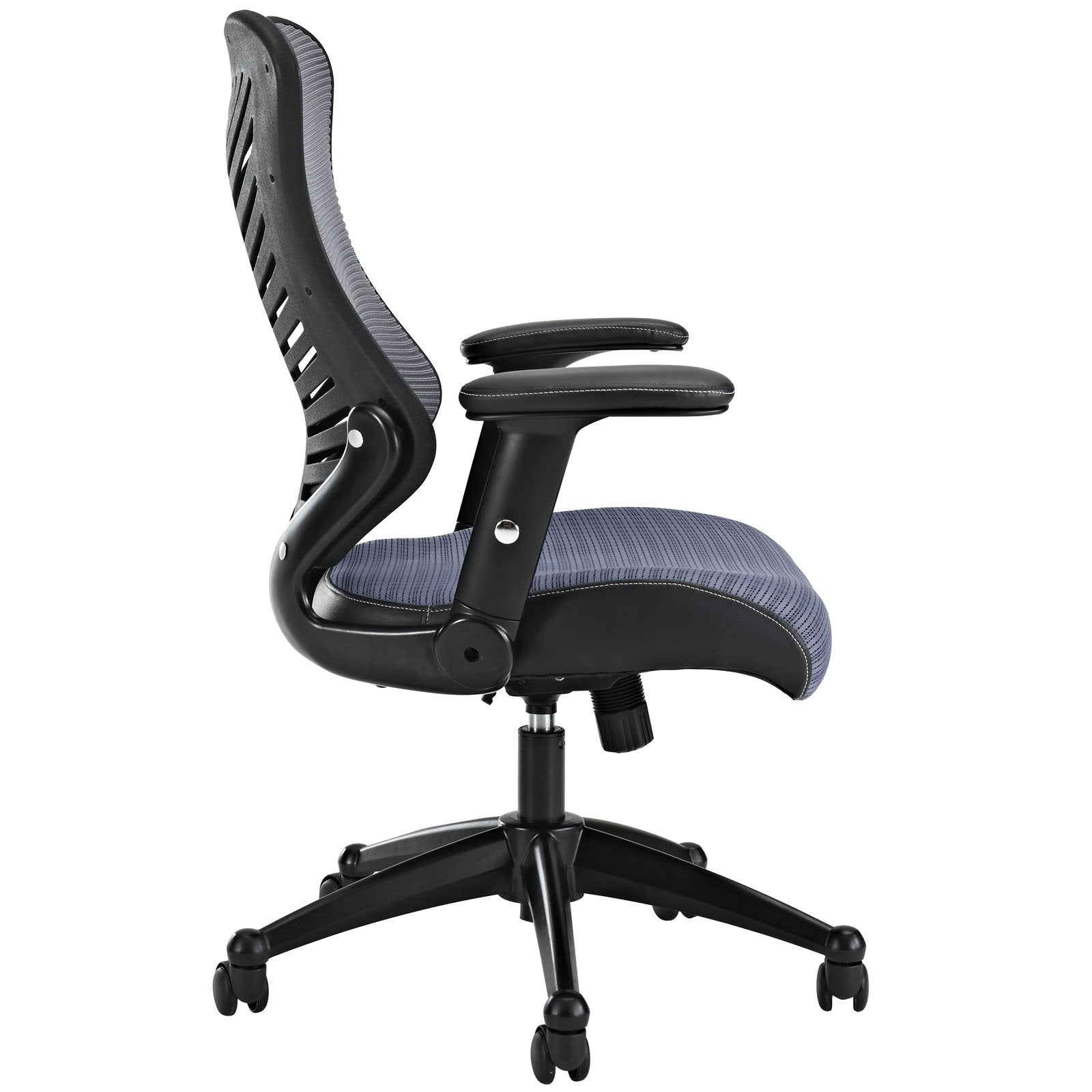 home office desk chairs | CasaFoyer Clutch Office Chair | Ultimate Comfort & Style | Ergonomic Mesh Back | Plush Waterfall Seat | Lumbar Support | Curved Seat | Ideal for Taller Individuals | Black Mesh Back & Leatherette Seat | casafoyer.myshopify.com