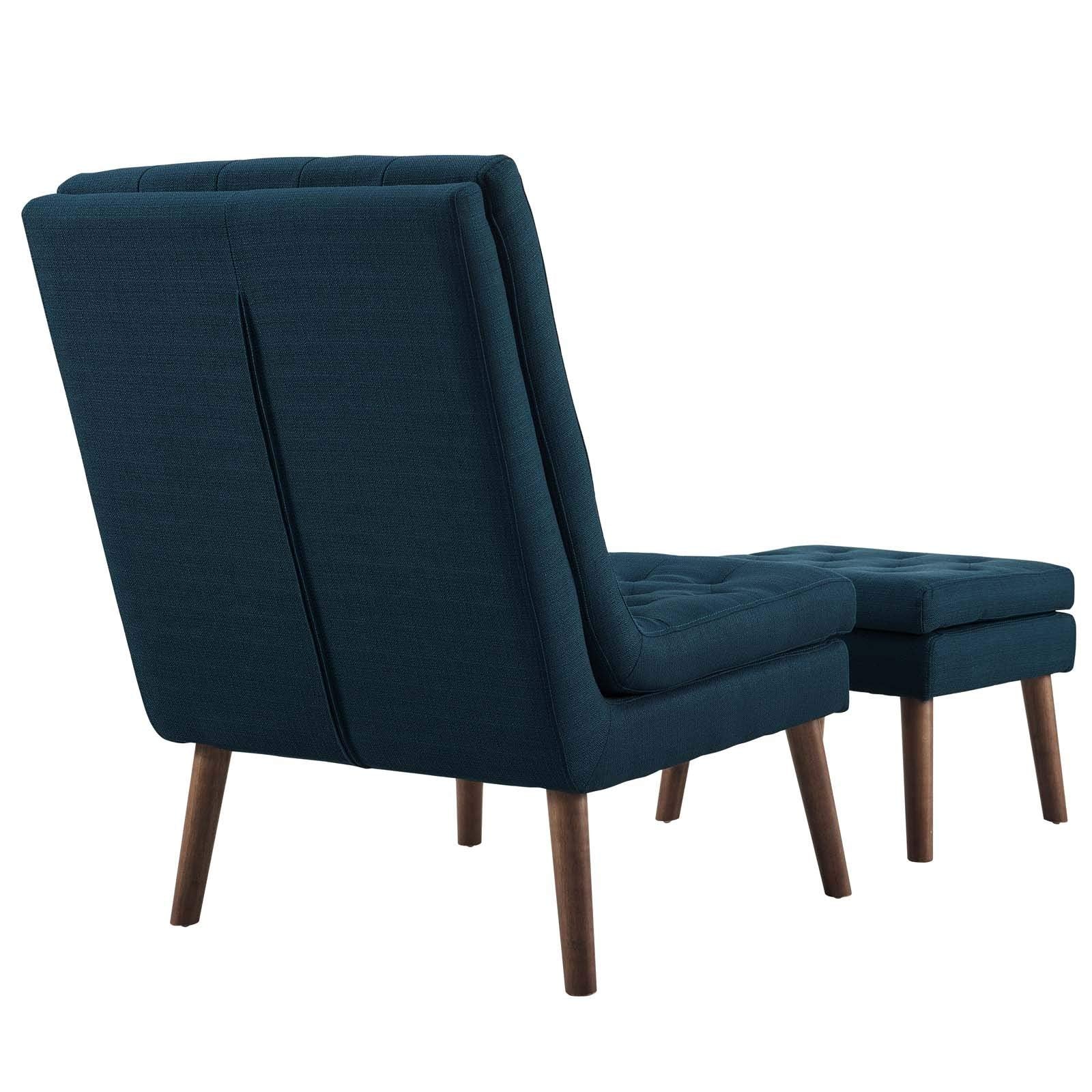 ottomans | CasaFoyer Modify Upholstered Lounge Chair and Ottoman Set | Plush Seating | High-Density Foam | Tufted Buttons | Wood Dowel Legs | 331lb Capacity | Contemporary Living Rooms | casafoyer.myshopify.com
