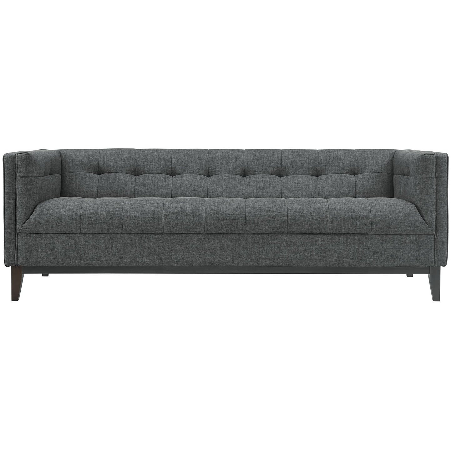 sofas | CasaFoyer Serve Sofa | Tufted Button Design | Opulent Polyester Upholstery | Walnut Legs | Plush Foam Cushioning | Elegant & Comfortable | Ideal for Living Rooms, Lounges, and Reception Areas | casafoyer.myshopify.com