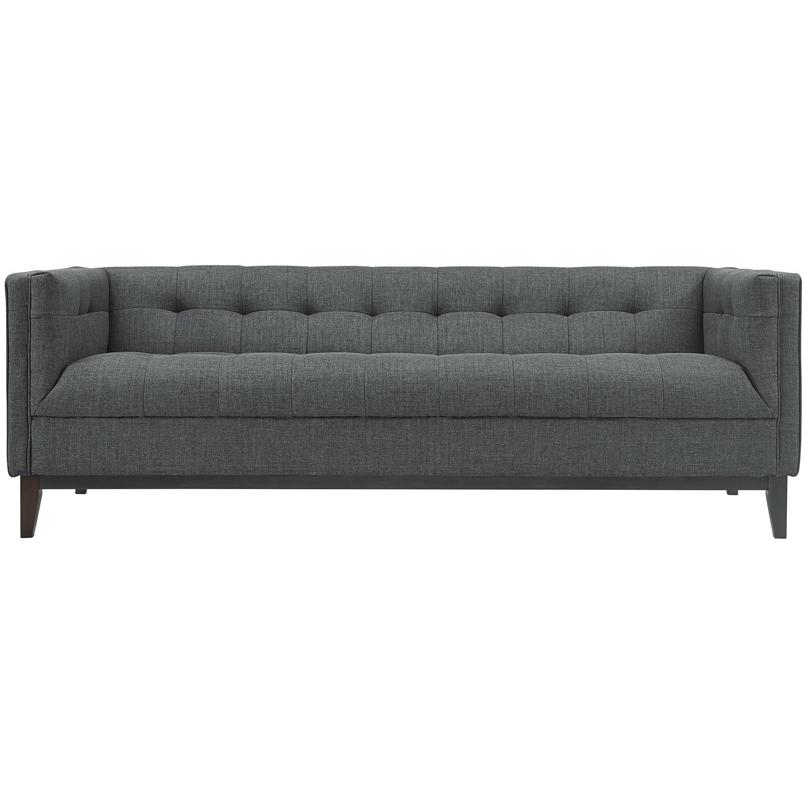 sofas | CasaFoyer Serve Sofa | Tufted Button Design | Opulent Polyester Upholstery | Walnut Legs | Plush Foam Cushioning | Elegant & Comfortable | Ideal for Living Rooms, Lounges, and Reception Areas | casafoyer.myshopify.com