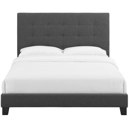 Bed | CasaFoyer Melanie King Platform Bed | Sleek Design | Button Tufting | Upholstered Fabric | Wood Frame & Legs | No Box Spring Needed | 800 lbs Weight Capacity | casafoyer.myshopify.com