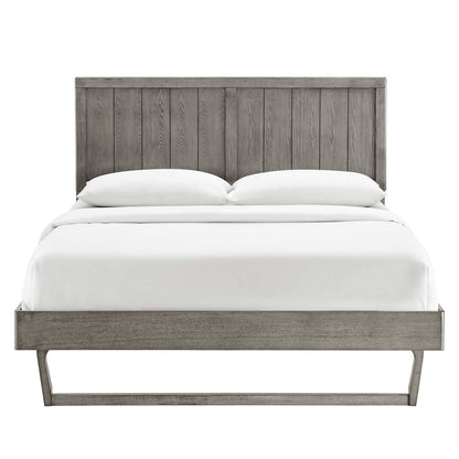 bed frames | CasaFoyer Alana Wood Queen Platform Bed | Modern Elegance | Mid-Century Design | Durable Construction | No Box Spring Needed | Gray | casafoyer.myshopify.com