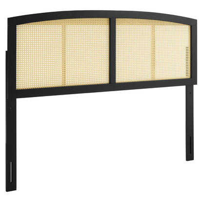 Bed | CasaFoyer Halcyon Cane Woven Rattan Full Headboard | Serene Island Life Ambiance | Mid-Century Modern Design | Natural Wood Frame | Fits Full Size Bed | Compatible with Billie and Margo Collections | Durable Rubberwood Construction | Easy Assembly | casafoyer.myshopify.com