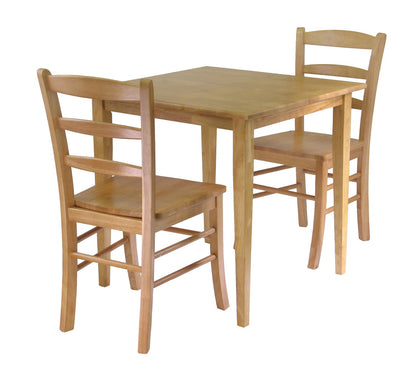 patio dining tables | CasaFoyer Shaker-Style Dining Table Set | Solid Wood | Light Oak Finish | 29.5 Square Table | 2 Chairs | Easy Assembly | Complements Various Decor Styles | casafoyer.myshopify.com