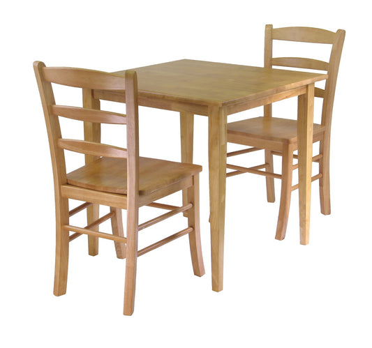 patio dining tables | CasaFoyer Shaker-Style Dining Table Set | Solid Wood | Light Oak Finish | 29.5 Square Table | 2 Chairs | Easy Assembly | Complements Various Decor Styles | casafoyer.myshopify.com