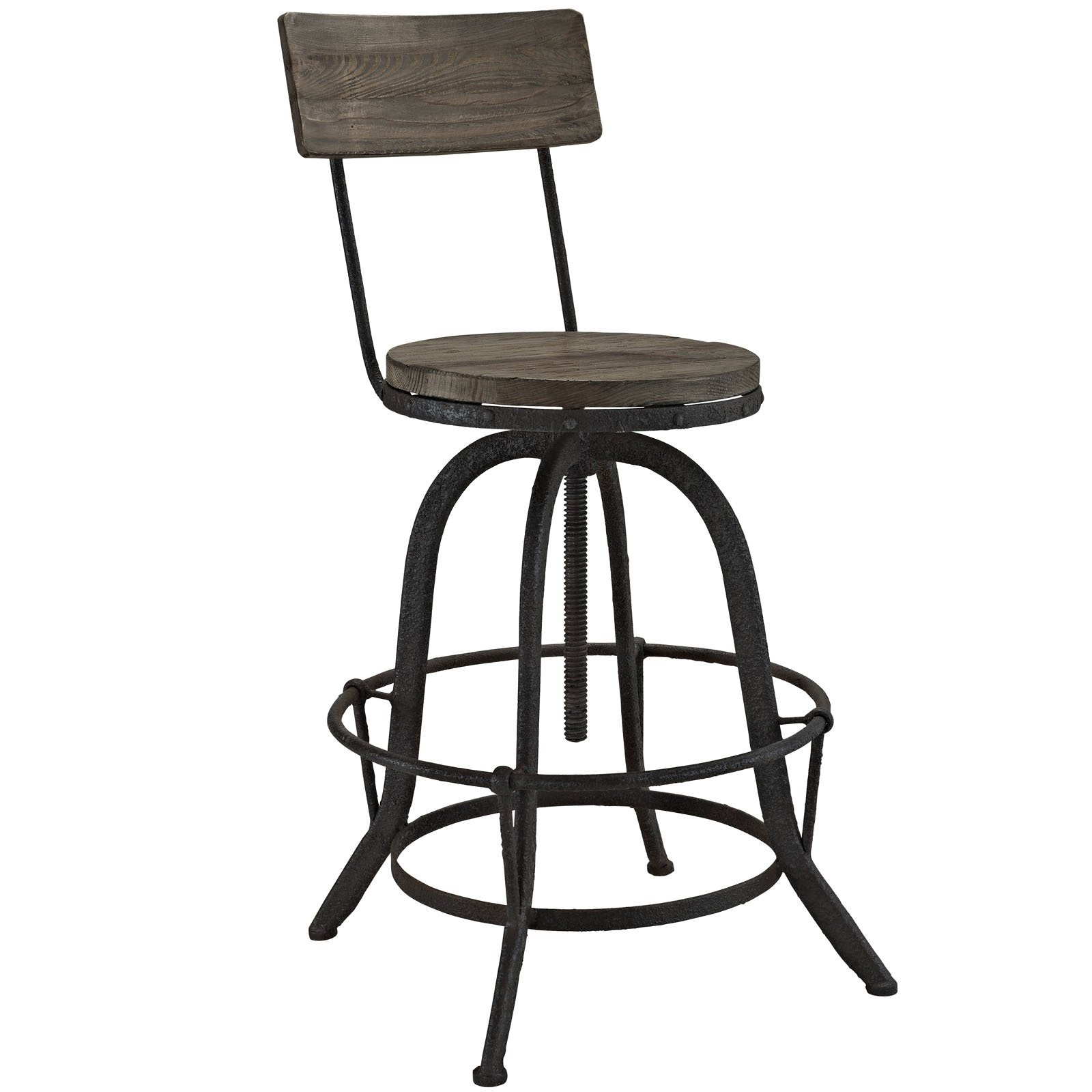 barstools | CasaFoyer Procure Wood Bar Stools | Set of 4 | Metal Frame | Pine Wood Seat & Back | Rustic Aesthetic | Footrest for Support | casafoyer.myshopify.com