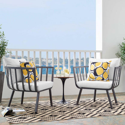 patio bistro sets | CasaFoyer Riverside Outdoor Patio Aluminum Armchair Set of 2 | Coastal Style | UV-Resistant Cushions | Powder-Coated Frame | 300 lb Weight Capacity | casafoyer.myshopify.com