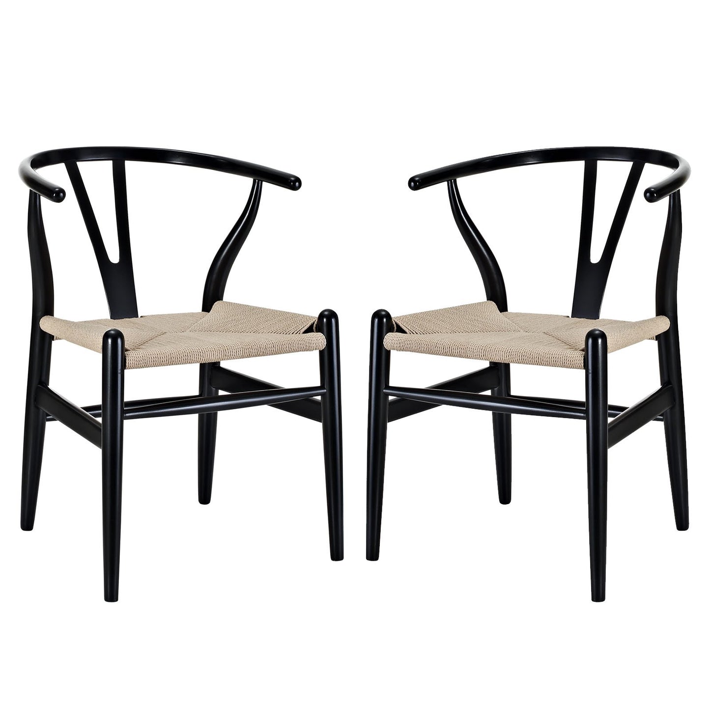 Sofa & chair Sets | Amish Dining Chair Set of 2 | Timeless Craftsmanship | Beechwood Back | Transitional Style | Eco-Friendly Paper Rope Seat | casafoyer.myshopify.com