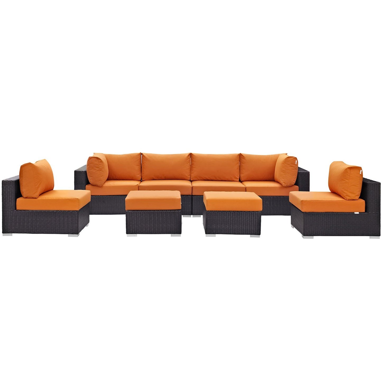 kitchen and dining room sets | CasaFoyer Convene Outdoor Sectional Set | Durable Rattan & Aluminum Frame | Weather-Resistant Cushions | 8 Piece Patio Sofa Set | casafoyer.myshopify.com