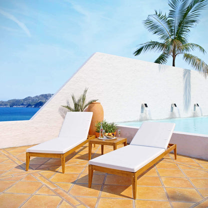 kitchen and dining room sets | CasaFoyer Northlake Premium Grade A Teak Outdoor Collection | Customizable Configurations | All-Weather UV Resistant Cushions | Durable & Weatherproof | Includes Side Table & Chaise Lounges | casafoyer.myshopify.com