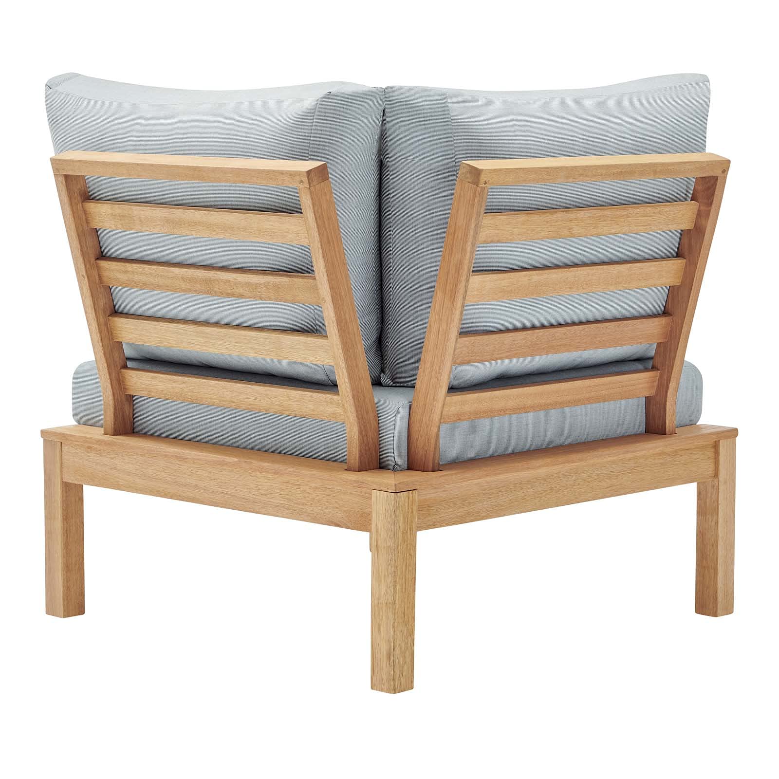 sofas | CasaFoyer Freeport Outdoor Patio Sectional Sofa Corner Chair | FSC Certified Karri Wood | Natural Frame | All-Weather Cushions | Coastal Style | casafoyer.myshopify.com