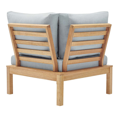 sofas | CasaFoyer Freeport Outdoor Patio Sectional Sofa Corner Chair | FSC Certified Karri Wood | Natural Frame | All-Weather Cushions | Coastal Style | casafoyer.myshopify.com