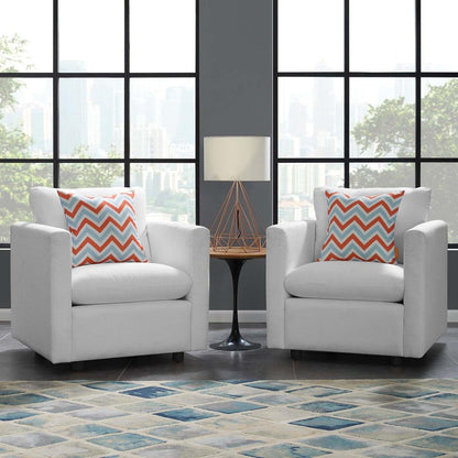 home office desk chairs | CasaFoyer Activate Armchair Set of 2 | Stylish & Versatile Lounging Chairs | Comfortable Foam Padding & Soft Polyester Fabric | Black Wood Legs | Easy to Unpack & Move | Weight Capacity 441 lbs | Includes 2 Chairs | casafoyer.myshopify.com