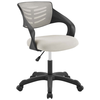 home office desk chairs | CasaFoyer Thrive Mesh Office Chair | Durable Nylon Frame | Breathable Back | Lumbar Support | Cooling Relief | Spiraling Armrests | Padded Seat | Height Adjustment | 360 Swivel | Dual-Wheel Casters | Gray | casafoyer.myshopify.com