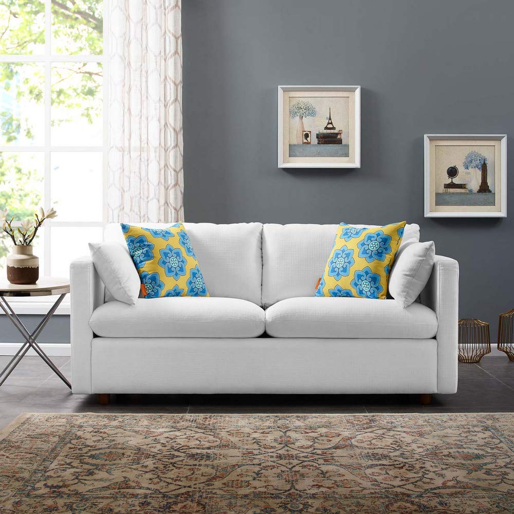 Sofa & Chair sets | CasaFoyer Activate | Versatile & Stylish Sofa | Cozy Seating | Soft Polyester Upholstery | Compact Box Delivery | Easy Setup | Rounded Cushion Corners | Accent Pillows | Wood Legs | 1102 lbs Weight Capacity | casafoyer.myshopify.com