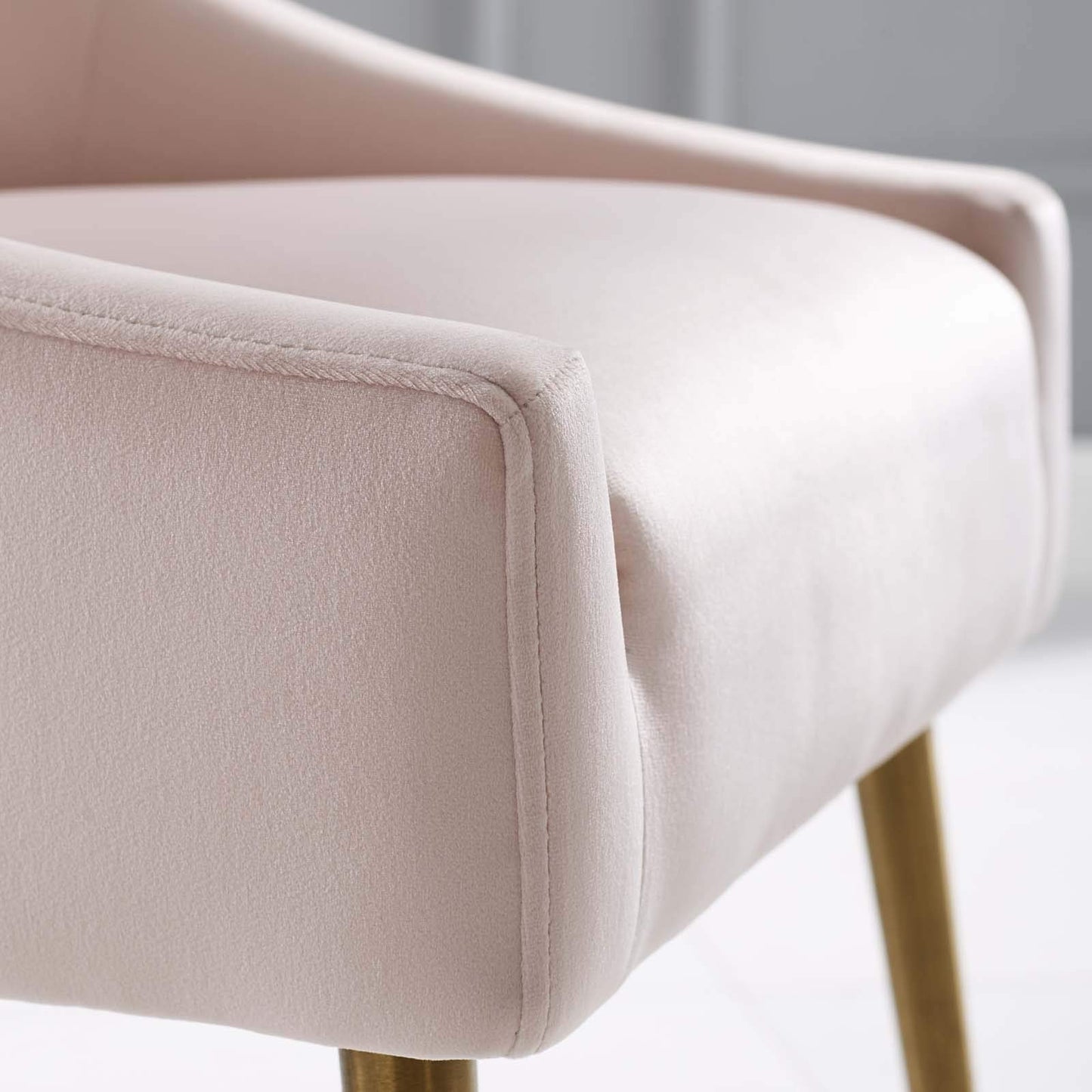home office desk chairs | CasaFoyer Discern Performance Velvet Dining Chair | Sturdy Wood | Stain-Resistant Velvet | Comfortable Foam Padding | Brushed Gold Legs | Versatile Design | casafoyer.myshopify.com