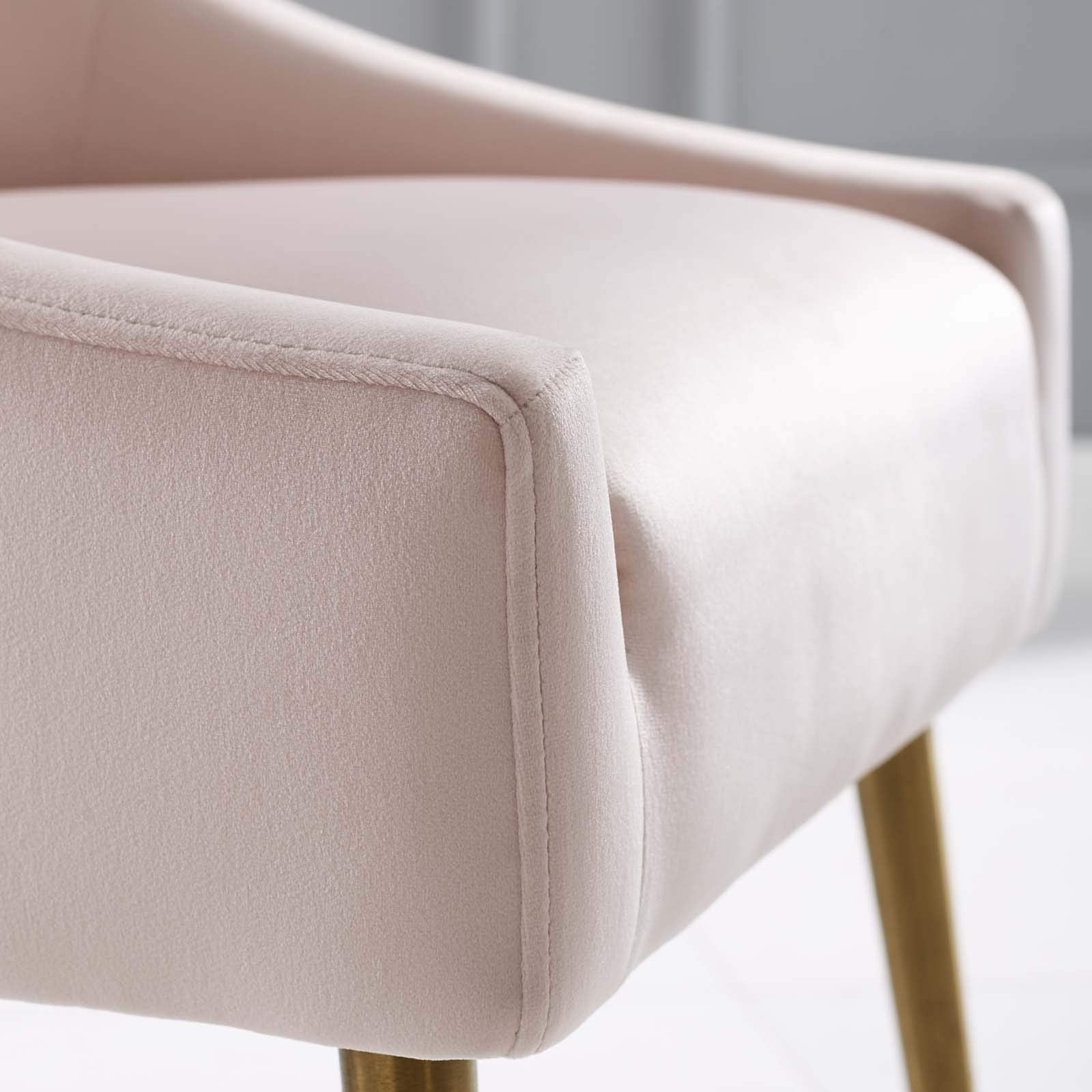 home office desk chairs | CasaFoyer Discern Performance Velvet Dining Chair | Sturdy Wood | Stain-Resistant Velvet | Comfortable Foam Padding | Brushed Gold Legs | Versatile Design | casafoyer.myshopify.com
