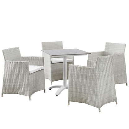 kitchen and dining room sets | CasaFoyer Junction Outdoor Patio Dining Furniture Set | Durable Rattan Weave | Weather-Resistant Cushions | Fully Assembled | 4 Armchairs | 1 Dining Table | casafoyer.myshopify.com