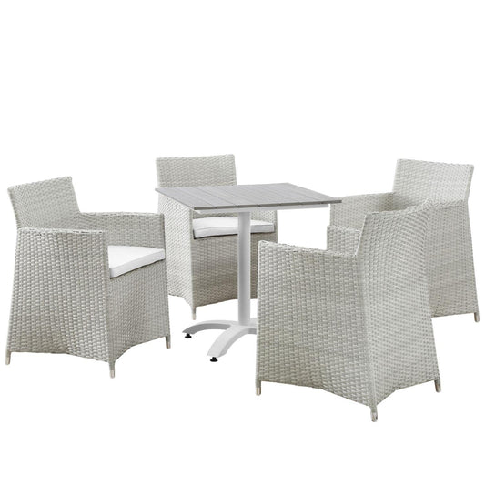 kitchen and dining room sets | CasaFoyer Junction Outdoor Patio Dining Furniture Set | Durable Rattan Weave | Weather-Resistant Cushions | Fully Assembled | 4 Armchairs | 1 Dining Table | casafoyer.myshopify.com