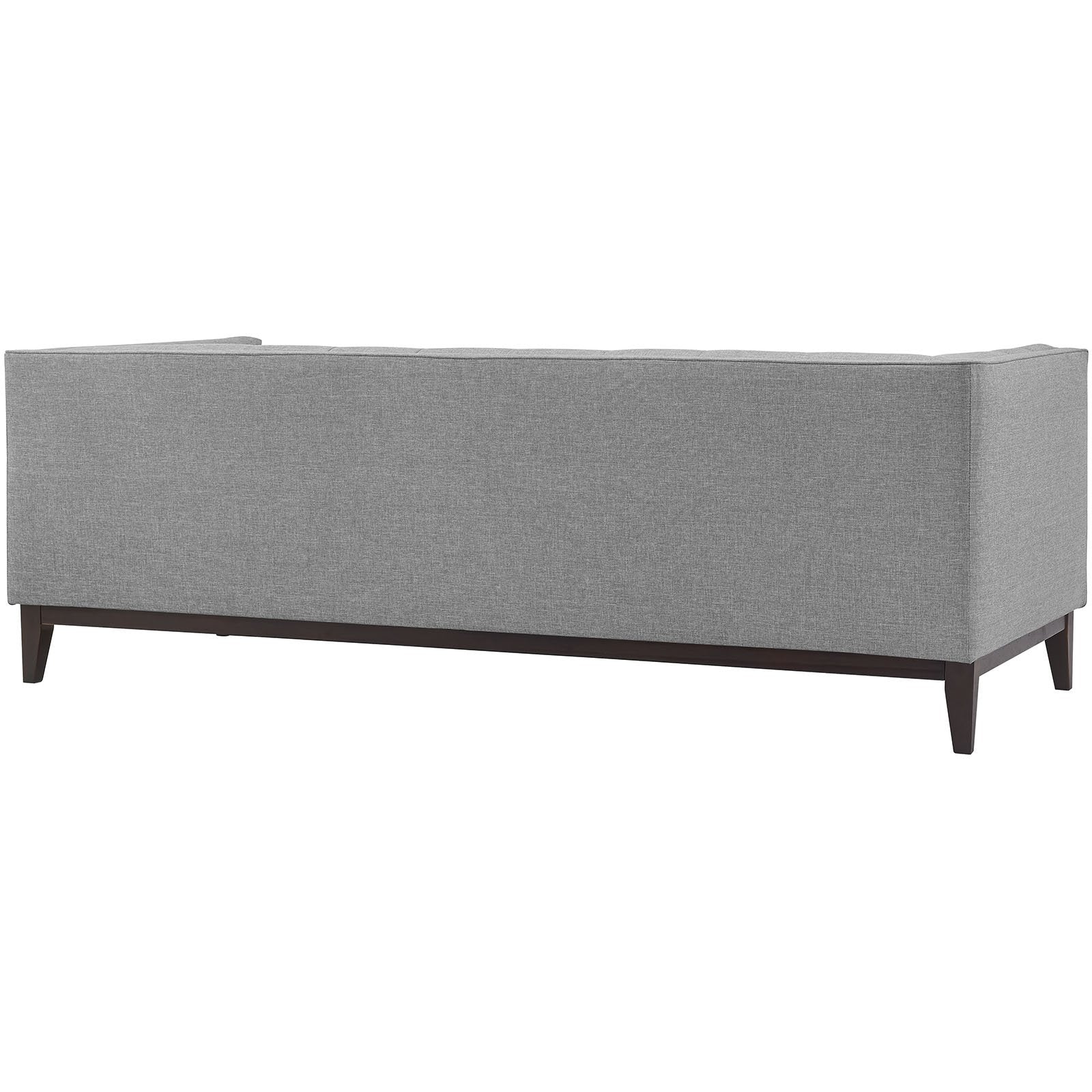 sofas | Serve Sofa | Elegant Tufted Button Upholstery | High-Quality Polyester | Dense Foam Cushioning | Walnut Stained Wood Legs | Ideal for Living Rooms & Reception Areas | Includes 1 Serve Sofa | casafoyer.myshopify.com