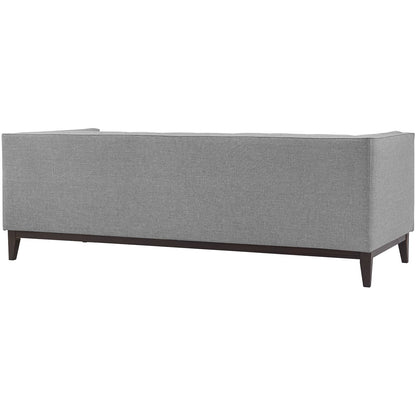 sofas | Serve Sofa | Elegant Tufted Button Upholstery | High-Quality Polyester | Dense Foam Cushioning | Walnut Stained Wood Legs | Ideal for Living Rooms & Reception Areas | Includes 1 Serve Sofa | casafoyer.myshopify.com