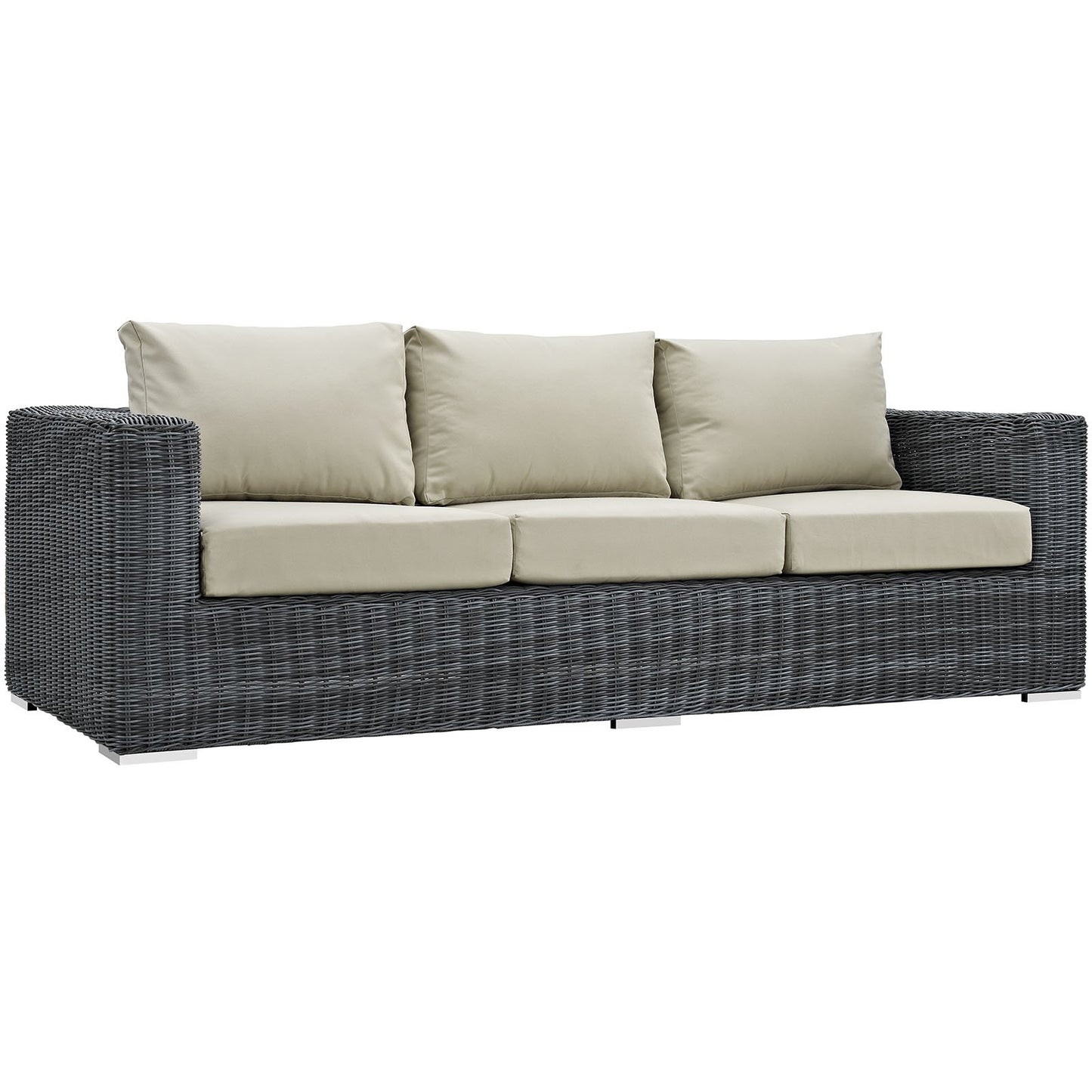 sofas | CasaFoyer Summon Outdoor Patio Sofa | Two-Tone Rattan | Sunbrella Cushions | Aluminum Frame | Ultimate Outdoor Retreat | casafoyer.myshopify.com