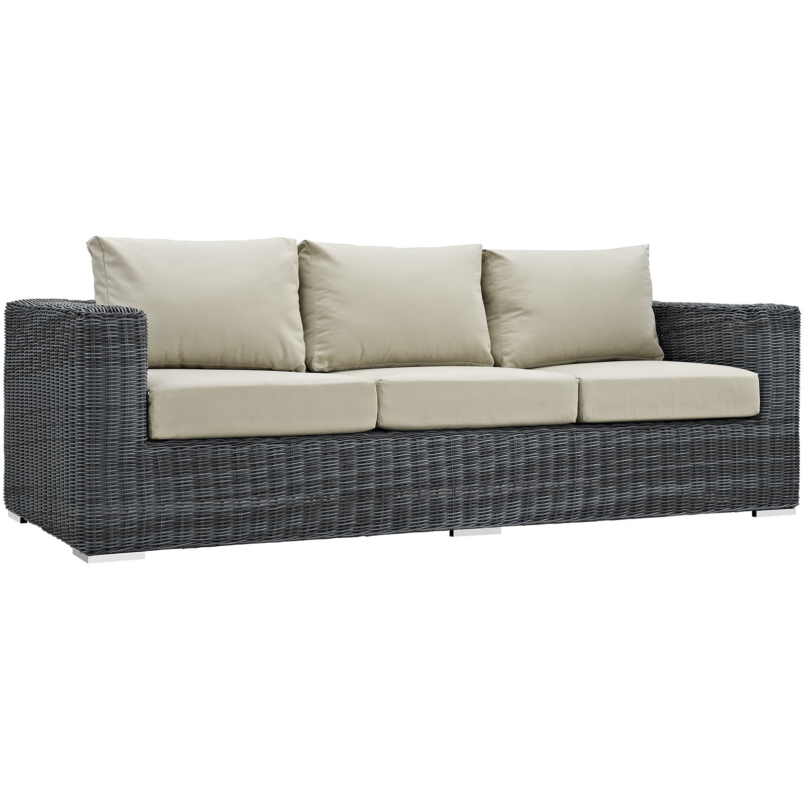 sofas | CasaFoyer Summon Outdoor Patio Sofa | Two-Tone Rattan | Sunbrella Cushions | Aluminum Frame | Ultimate Outdoor Retreat | casafoyer.myshopify.com