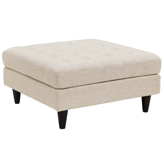 ottomans | CasaFoyer Empress Holistic Furniture Design | Tufted Ottoman with Luxurious Cushions & Elegant Armrests | Black Stained Legs | Scratch-Resistant Glides | Opulent Fabric Upholstery | casafoyer.myshopify.com