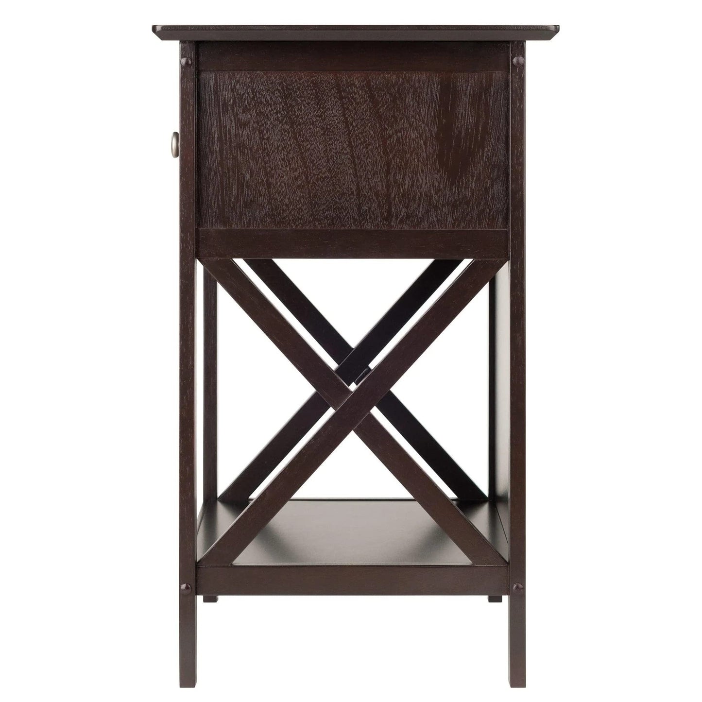 TABLE | Ergode  Wood Xylia Accent Table | Modern Design | Large Drawer & Lower Shelf | Sturdy & Durable | Coffee Finish | 18.9 W x 14.9 D x 25 H | casafoyer.myshopify.com