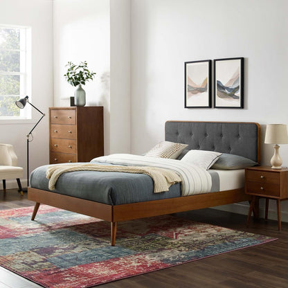 adjustable bed bases | CasaFoyer Bridgette Tufted Wood King Platform Bed | Modern Retro Design | Wood Grain Frame | Sturdy Construction | No Box Spring Needed | Accommodates Various Mattresses | casafoyer.myshopify.com