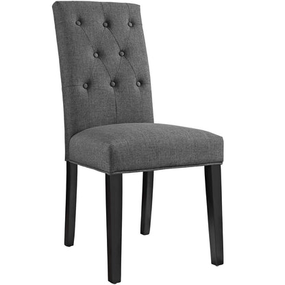 home office desk chairs | CasaFoyer Confer Button Tufted Fabric Upholstered Dining Side Chair Set | Vintage Glamour | Comfortable & Durable | Set of 4 | casafoyer.myshopify.com