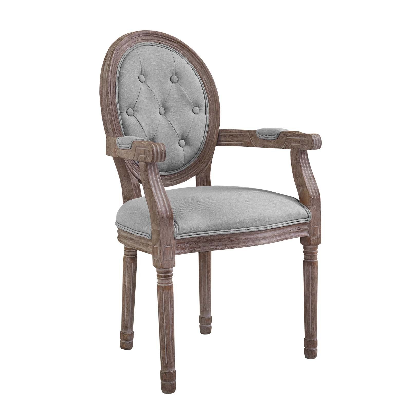 home office desk chairs | CasaFoyer Arise French Vintage Dining Accent Armchair Set | Fluted Wood Frame | Button Tufted Diamond Trim | Upholstered Fabric Seat | Weathered Vintage French Look | Comfortable & Fully Assembled | Set of 2 | casafoyer.myshopify.com