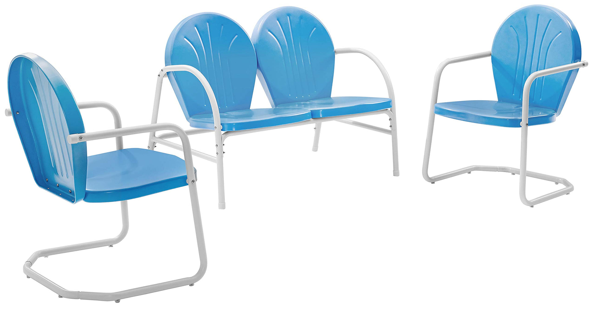 Patio Furniture Sets | Griffith Metal Outdoor Furniture Collection | Durable & Stylish Seating | Ultimate Relaxation | Sky Blue Finish | casafoyer.myshopify.com