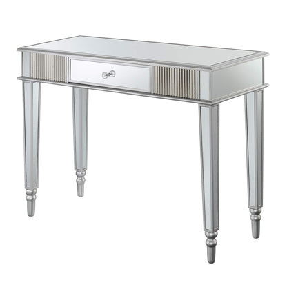 Desk | French Country 1 Drawer Mirrored Desk/Console Table | Elegant & Glamorous Home Decor | Ample Storage | Durable Construction | Versatile & Stylish | Ergode | casafoyer.myshopify.com