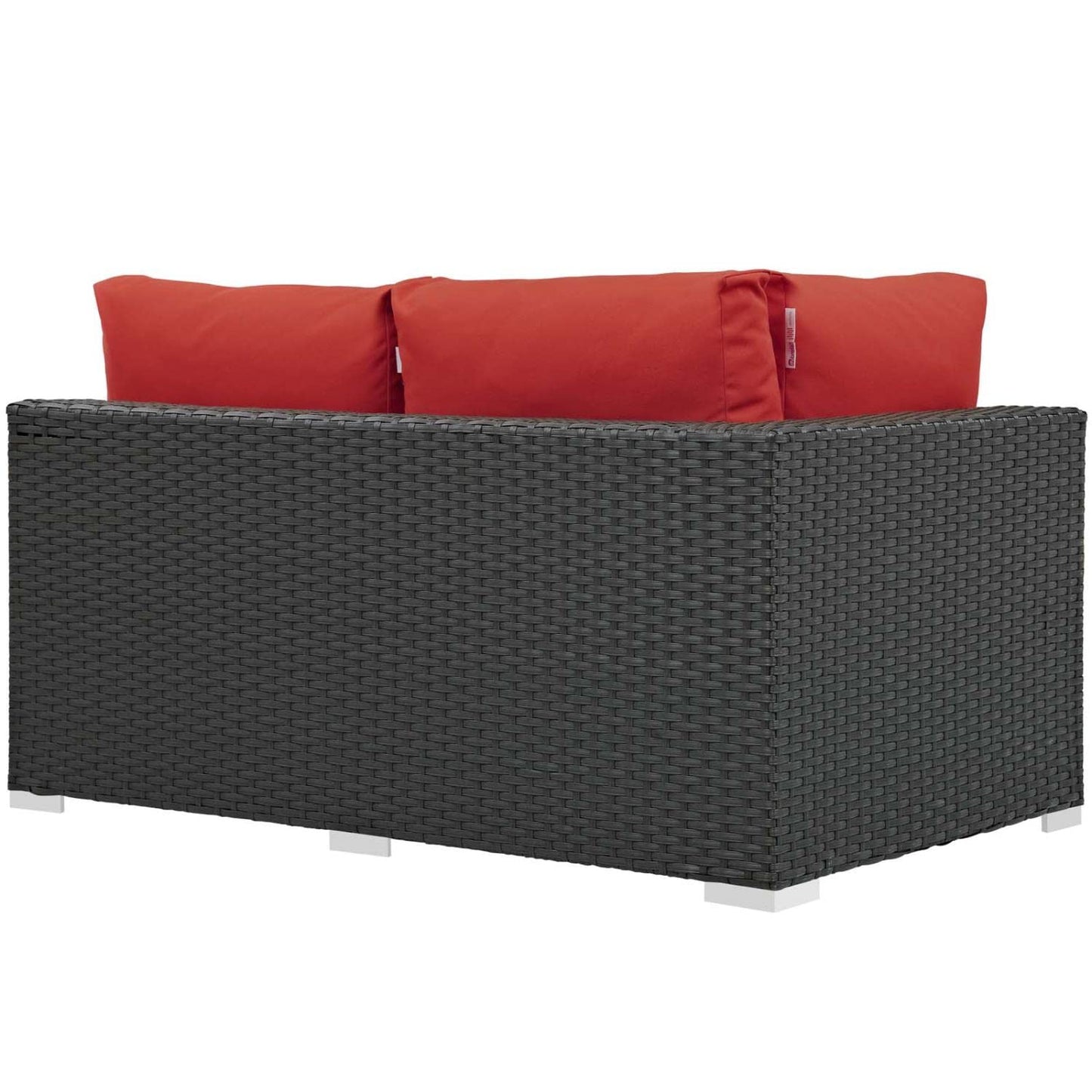 Patio Furniture Sets | Sojourn Outdoor Patio Left Arm Loveseat | Sunbrella Fabric | Synthetic Rattan | UV Protection | Aluminum Frame | Stylish & Versatile | casafoyer.myshopify.com