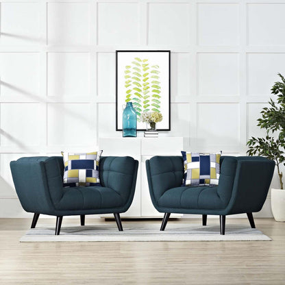 kitchen and dining room sets | CasaFoyer Bestow Collection | Wide Profile Armchairs | Polyester Fabric Upholstery | Set of 2 | Blue | casafoyer.myshopify.com