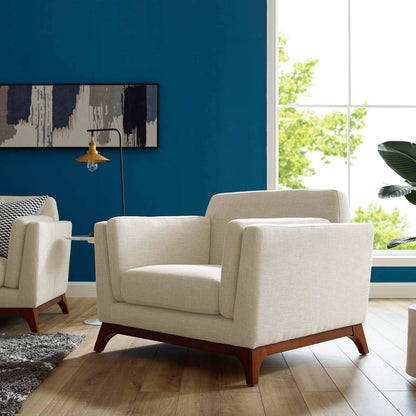 home office desk chairs | CasaFoyer Chance Upholstered Fabric Armchair | Mid-Century Charm | Modern Comfort | Soft Polyester | Dense Foam Padding | Removable Cushions | Solid Wood Frame | Low Profile Design | casafoyer.myshopify.com