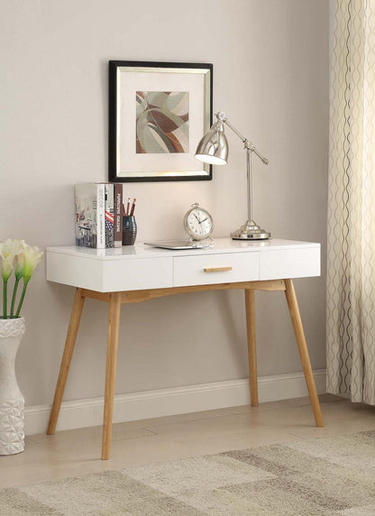 Desk | Ergode Oslo 1 Drawer Desk | Mid-Century Design | Spacious Table Top | Concealed Storage | Easy Assembly | Multiple Finishes | casafoyer.myshopify.com