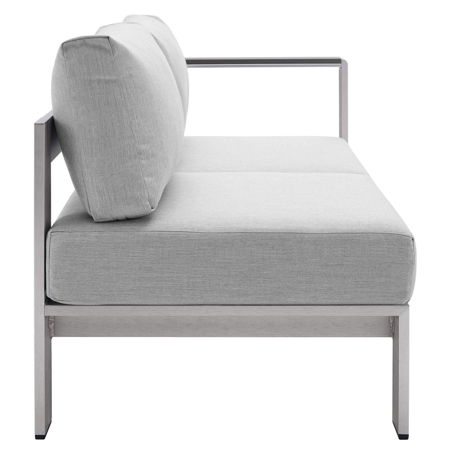 executive chairs | CasaFoyer Shore Outdoor Patio Aluminum 8 Piece Sectional Sofa Set | Weatherproof | Sunbrella Fabric | Silver Gray | casafoyer.myshopify.com