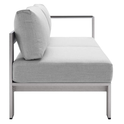 executive chairs | CasaFoyer Shore Outdoor Patio Aluminum 8 Piece Sectional Sofa Set | Weatherproof | Sunbrella Fabric | Silver Gray | casafoyer.myshopify.com