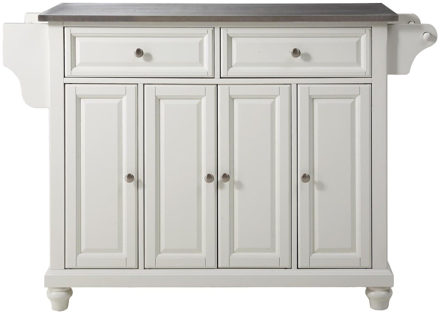 Kitchen Storage | Durable Solid Hardwood Kitchen Island | Raised Panel Doors | Ample Storage Space | Elegant & Functional | White Finish | casafoyer.myshopify.com