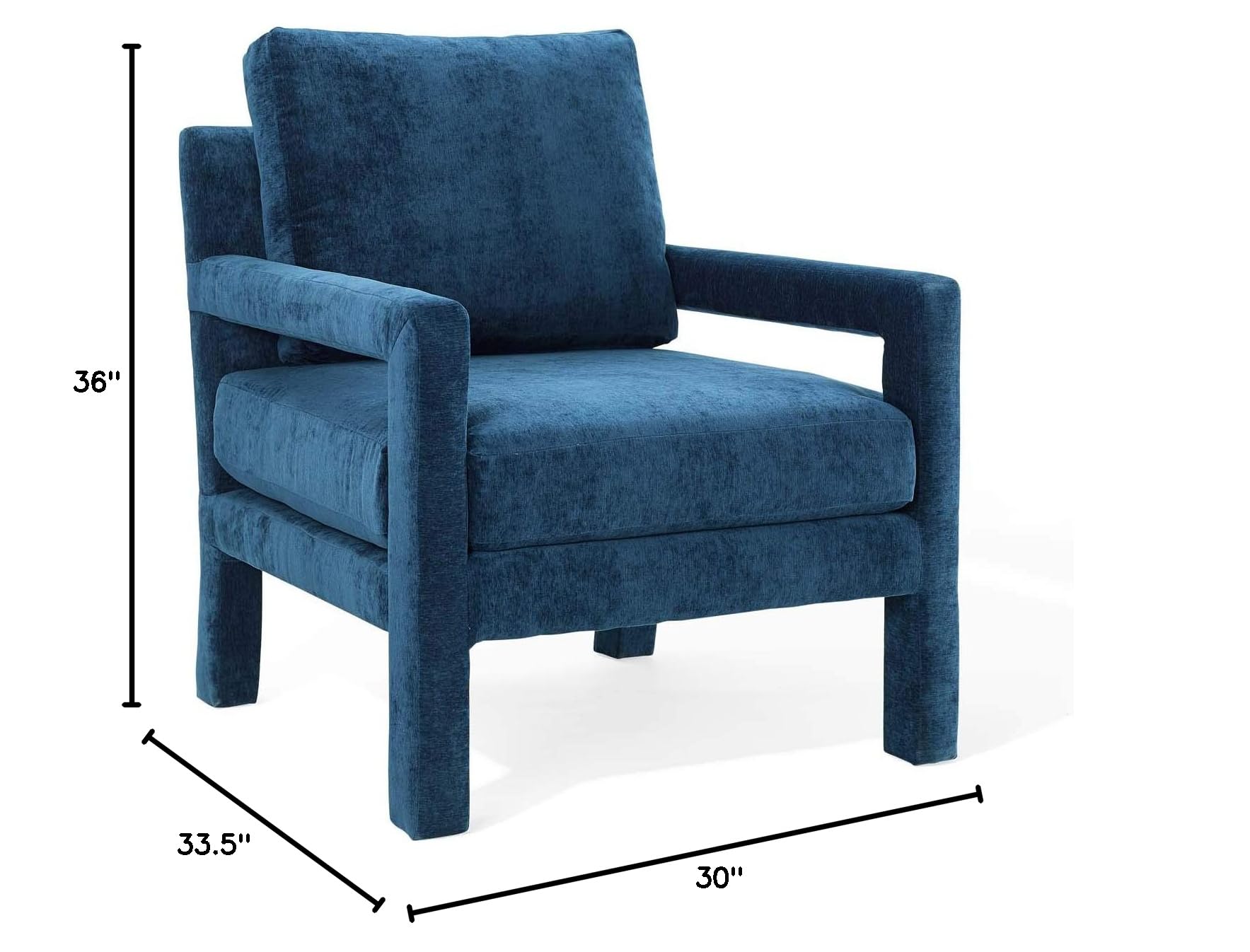 home office desk chairs | CasaFoyer Rehearse Crushed Performance Velvet Accent Armchair | Elegant Design | Stain-Resistant | Comfortable Foam Cushions | 300 lbs Capacity | Navy | casafoyer.myshopify.com