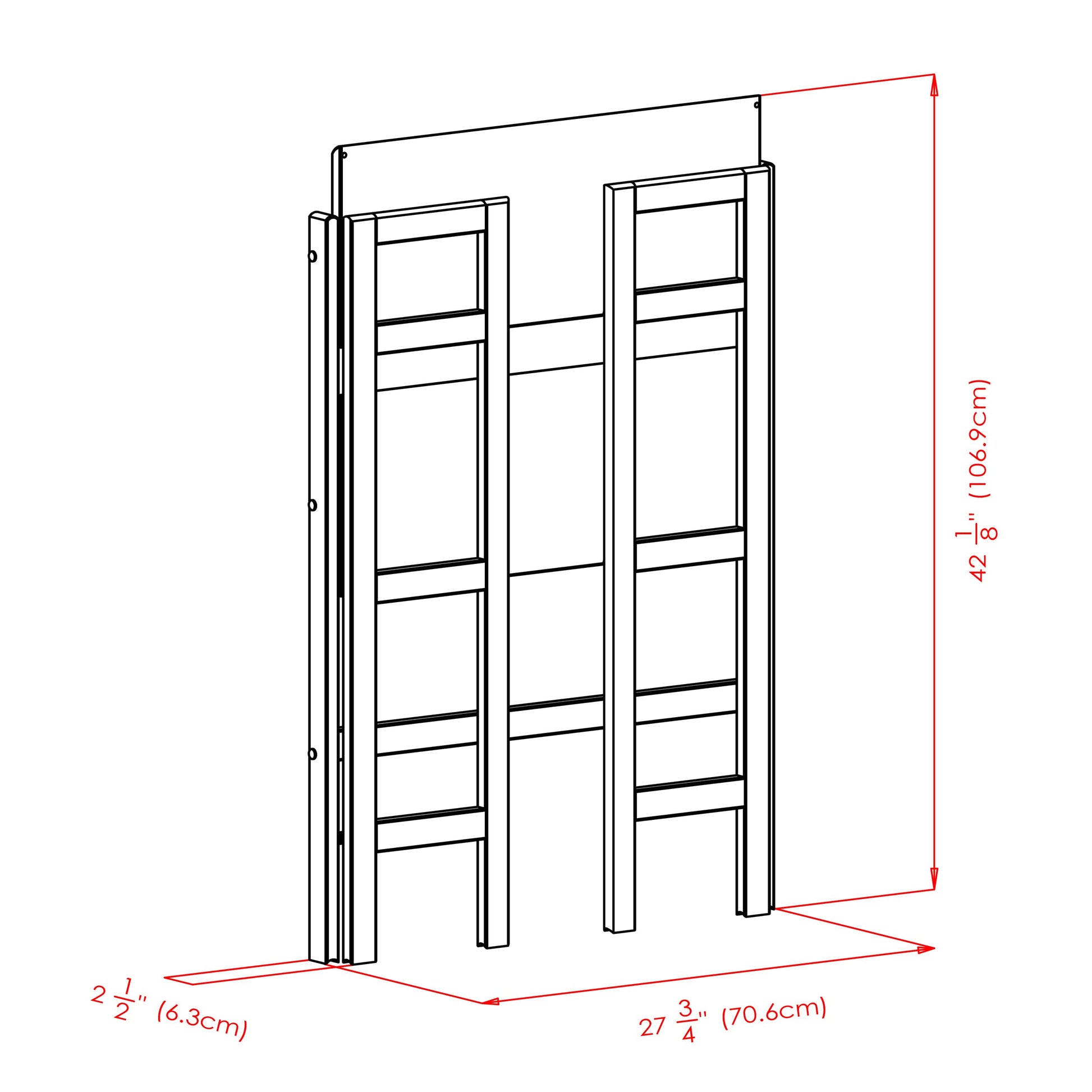 bookcases | Ergode  Wood Torino Folding Storage Shelf | Solid Wood | Black Finish | 2 Baskets | Foldable & Stackable | 27.8W x 11.5D x 38.5H | 20 lbs. Weight Capacity | casafoyer.myshopify.com