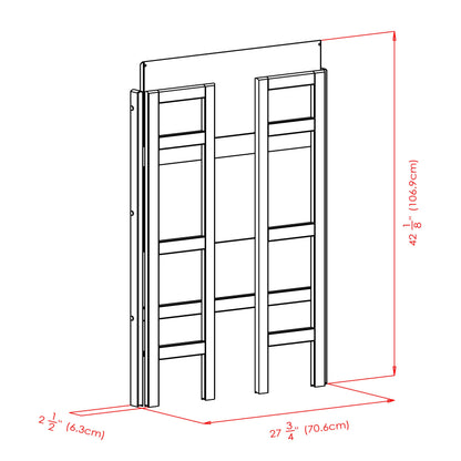 bookcases | Ergode  Wood Torino Folding Storage Shelf | Solid Wood | Black Finish | 2 Baskets | Foldable & Stackable | 27.8W x 11.5D x 38.5H | 20 lbs. Weight Capacity | casafoyer.myshopify.com