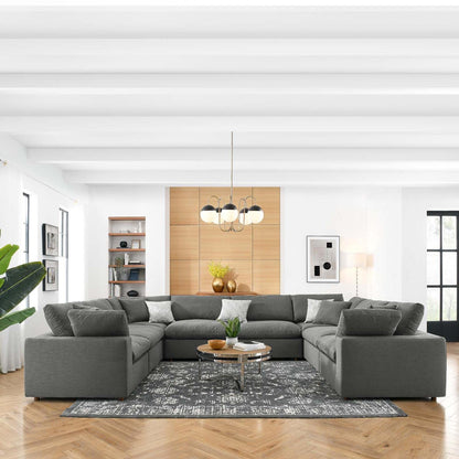 kitchen and dining room sets | CasaFoyer Commix Plush Comfort Sectional Sofa Set | Gray | 8 Piece | Polyester & Linen Upholstery | Solid Wood Construction | Cotton & Down Cushions | Ideal for Living Room, Family Room, or Game Room | casafoyer.myshopify.com