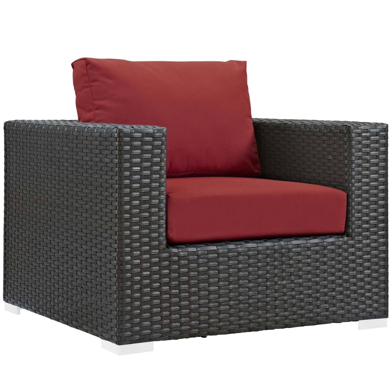 Patio Furniture Sets | Sojourn Outdoor Patio Furniture Set | Ottoman & Armchairs | Sunbrella Fabric | UV Protection | Powder-Coated Aluminum Frame | casafoyer.myshopify.com