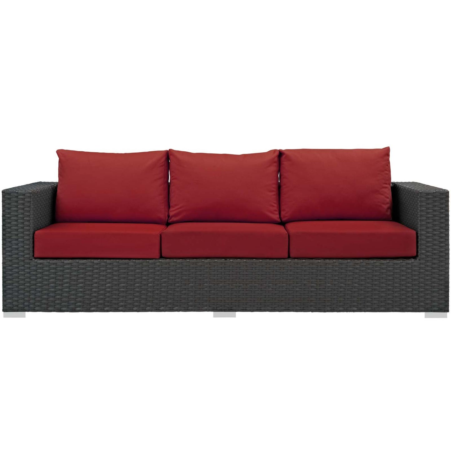 Patio Furniture Sets | Sojourn Outdoor Patio Sofa | Sunbrella Fabric | Synthetic Rattan | UV Protection | Aluminum Frame | Ideal for Patio, Backyard, Poolside | casafoyer.myshopify.com