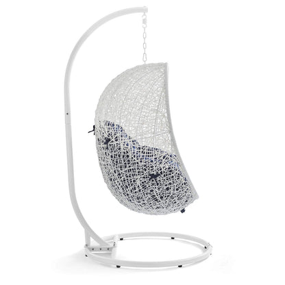 porch swings | Ergode Hide Outdoor Patio Swing Chair | Synthetic Rattan Weave | All-Weather Cushion | Powder-Coated Steel Frame | Ideal for Patio, Backyard, Porch, Poolside | Indoor/Outdoor Use | UV Resistant | Includes Cloak Swing Chair | casafoyer.myshopify.com